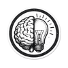 Always Be Learning core value icon - a half brain and half lightbuld