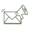 Post-Event Support & Follow-Up graphic with a letter and a megaphone.
