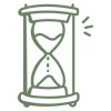 High-Touch, Limited Capacity image with an hourglass.