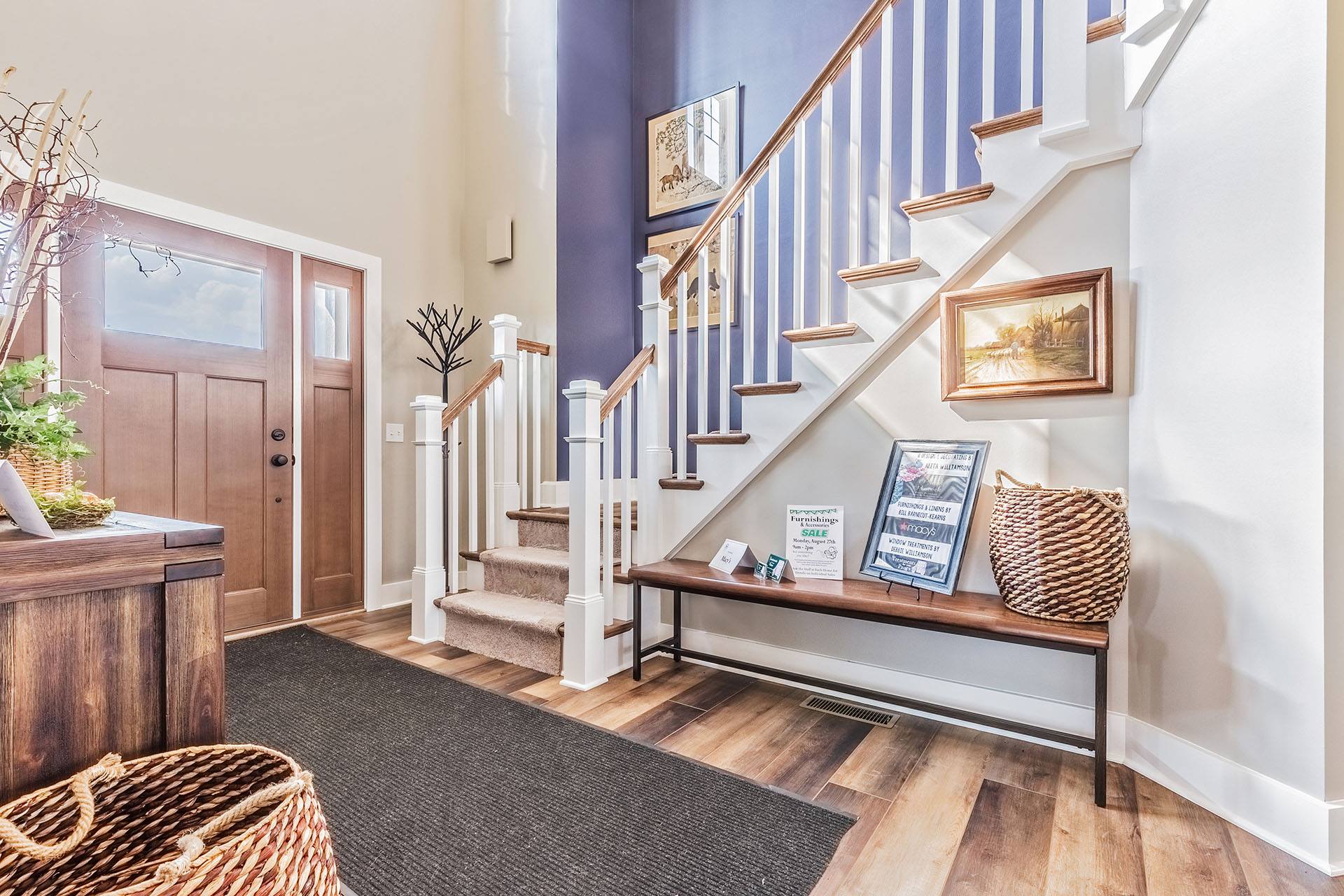 Beautiful remodeled entryway and staircase by Gerber Homes in Rochester